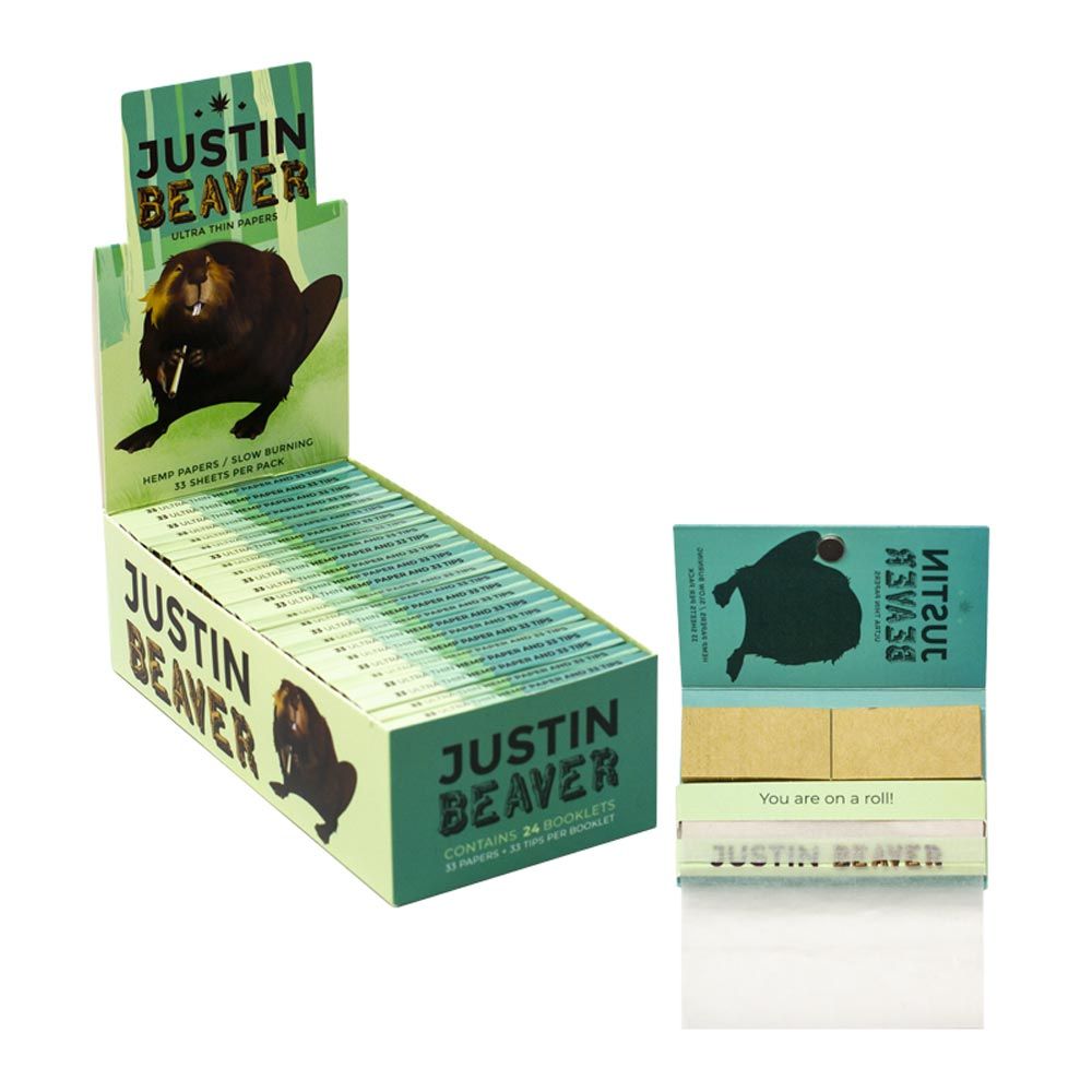 Justin Beaver Rolling Hemp Papers Slow Burning - Image 1