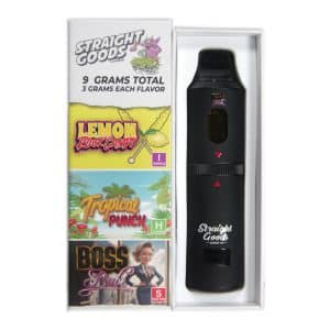 Straight Goods – Triple Chamber Vape – Lemon Rock Candy + Tropical Punch + Boss Babe (3 Grams + 3 Grams + 3 Gram) - Image 1