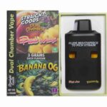 Straight Goods – Dual Chamber Vape – Peach Mango + Banana OG (3 Grams + 3 Grams)