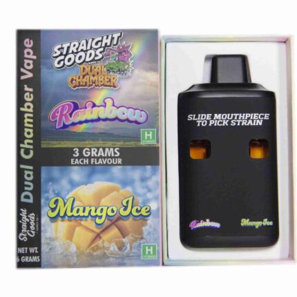 Straight Goods – Dual Chamber Vape – Rainbow + Mango Ice (3 Grams + 3 Grams)