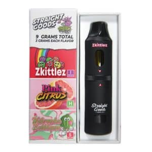Straight Goods – Triple Chamber Vape – Zkittlez + Pink Citrus + Watermelon Bubblegum (3 Grams + 3 Grams + 3 Gram) - Image 1